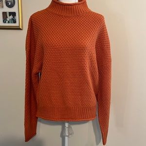 Beautiful terracotta colored mock neck sweater. Size med. NWT!